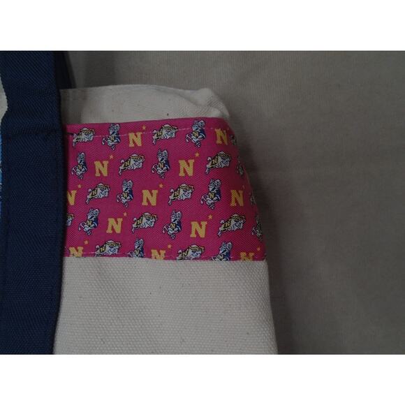 Vineyard Vines U.S. Navy Midshipmen Canvas Classic Tote Bag Ram Mascot Football - Picture 2 of 12